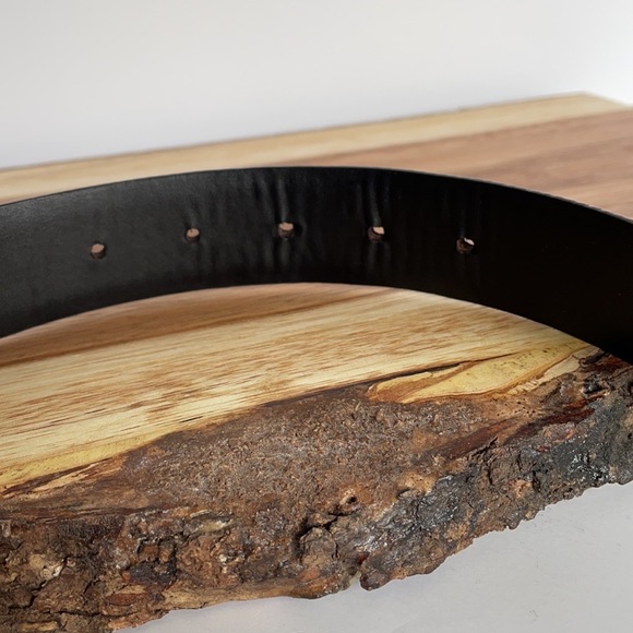 Brown leather belt